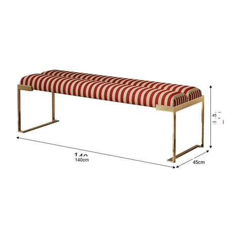 GANGETIC AGE Isolde Elegant Contemporary Steel Bedroom Bench from GANGETIC AGE