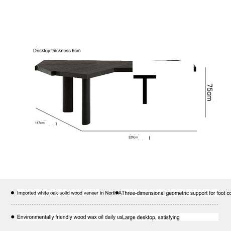 SOOGOOD Juniper Modern Solid Wood Conference Desk from SOOGOOD