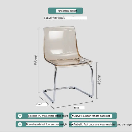 ABOUT WHITE Isolde Elegant Transparent Acrylic Dining Chair from ABOUT WHITE