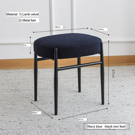 NIYE Zermatt Chic Elegant Fabric Makeup Stool from NIYE