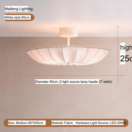 MAILANG Anorak Sleek Cream Lighting Ceiling Fixture from MAILANG