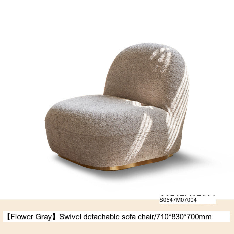 GENJI Emory Modern Light Luxury Lambskin Single Chair from GENJI