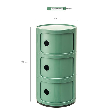 NIYE Aveline Minimalist Round Storage Side Table from NIYE