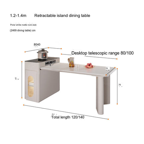 QUANMU Santiago Expandable Luxe Dining Table Set from QUANMU