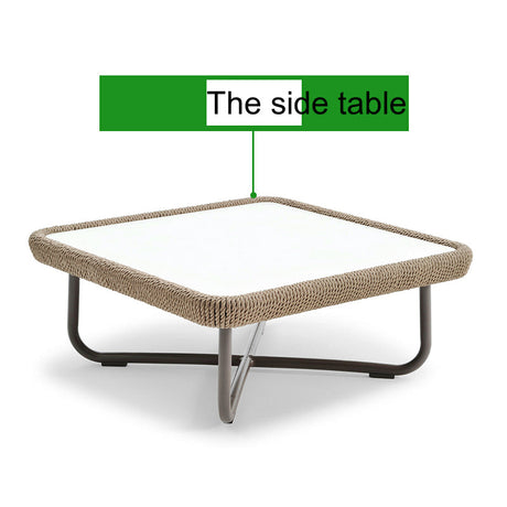 DIME GARDEN Isolde Elegant Rattan Coffee Table Set from DIME GARDEN