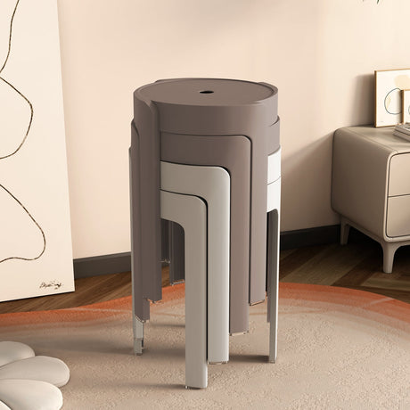 A&D Marisol Stylish Stackable Round Stool from A&D