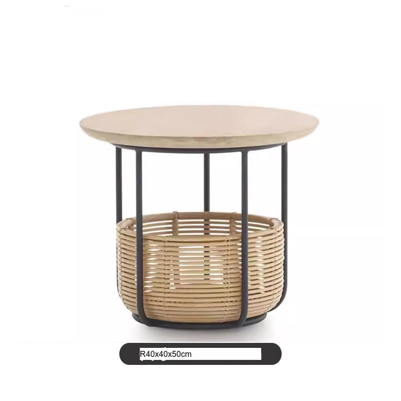 DIME GARDEN Takumi Elegant Round Rattan Coffee Table from DIME GARDEN