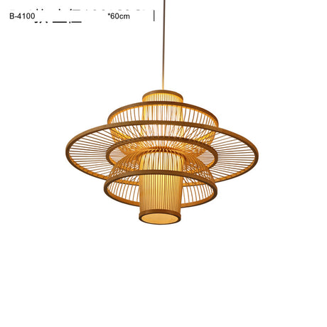 BOJI Haruki Elegant Wooden Bamboo Ceiling Lamp from BOJI