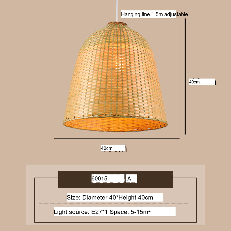 BOJI Harukaze Artistic Ambient Bamboo Ceiling Lamp from BOJI