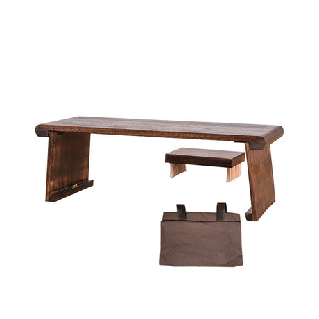 PAULOWNIA Akihiko Portable Folding Zen Desk Stool from PAULOWNIA