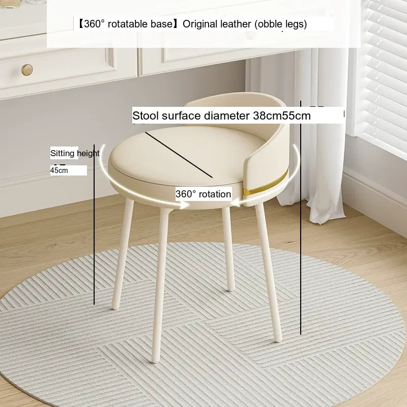 XIMIKA Seraphina Rotating Creamy Luxe Makeup Stool from XIMIKA