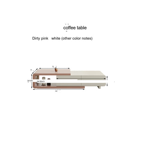 KOCU HOME Catania Rustic Retractable Solid Wood Table from KOCU HOME