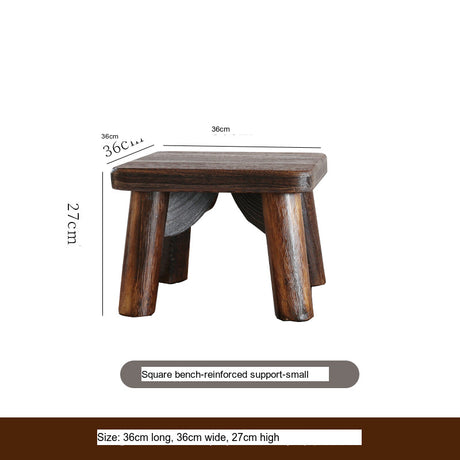 PAULOWNIA Isolde Eco-Friendly Wooden Footstool Coffee Table from PAULOWNIA