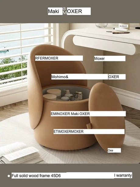 MOXER Aria Luxury Movable Makeup Stool from MOXER