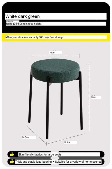 ABOUT WHITE Callan Minimalist Stackable Living Room Stool from ABOUT WHITE
