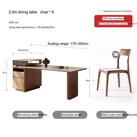 QUANMU Serafina Versatile Elegant Dining Table from QUANMU