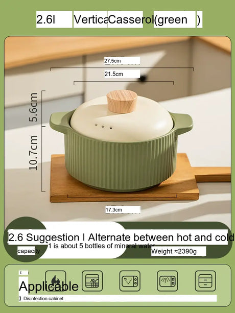 MH Sanzhi High-Temperature Ceramic Casserole Pot from MH