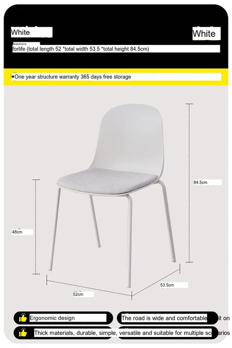 ABOUT WHITE Isolde Minimalist Stackable Dining Chair from ABOUT WHITE