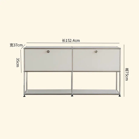 LAIMO Beatrice Retro Modular Stainless Steel Living Room Cabinet from LAIMO