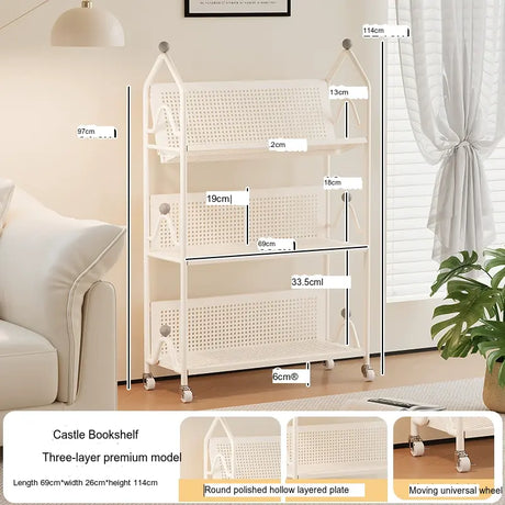 XIMIKA Hiroko Versatile Iron Children's Bookshelf Rack from XIMIKA