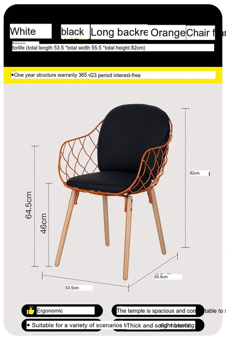 ABOUT WHITE Juniper Elegant Soft Backrest Dining Chair from ABOUT WHITE
