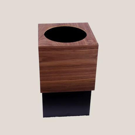 FIRST CLASS CARPENTER Elowen Elegant Wooden Square Trash Bin from FIRST CLASS CARPENTER
