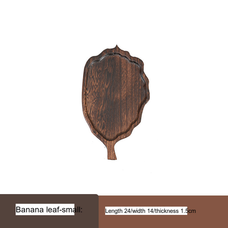 PAULOWNIA YOKOHAMA Elegant Leaf-Shaped Wooden Pallet Tray from PAULOWNIA