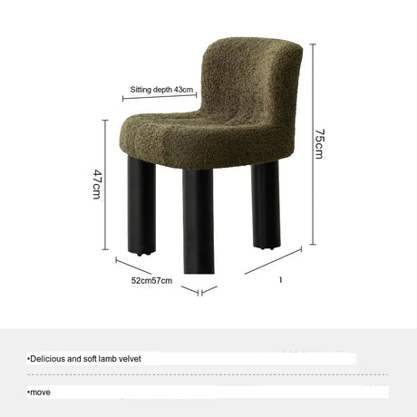 SOOGOOD Elowen Scandinavian Design Wool Dining Chair from SOOGOOD
