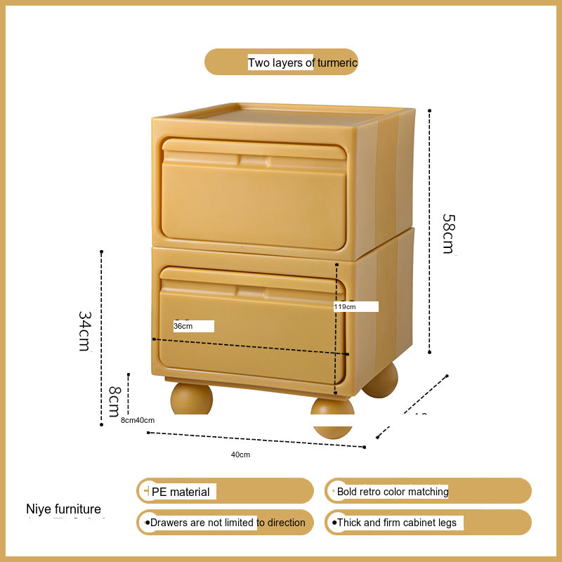 NIYE Calypso Minimalist Nordic Bedroom Storage Side Cabinet from NIYE