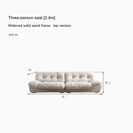 QUANMU Leandro Luxurious Cream Fabric Anti-Scratch Sofa from QUANMU