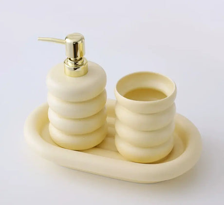 LENYVASEN Esme Elegant Bathroom Wash Cup Set from LENYVASEN