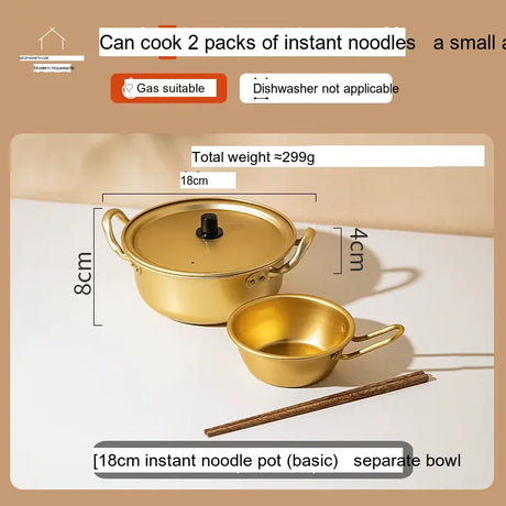 MH Daewon Sleek Korean Yellow Instant Noodle Pot from MH