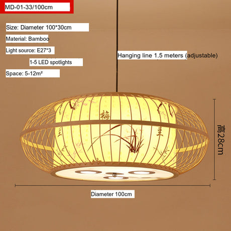 BOJI Elowen Traditional Woven Lights Ceiling Lamp from BOJI