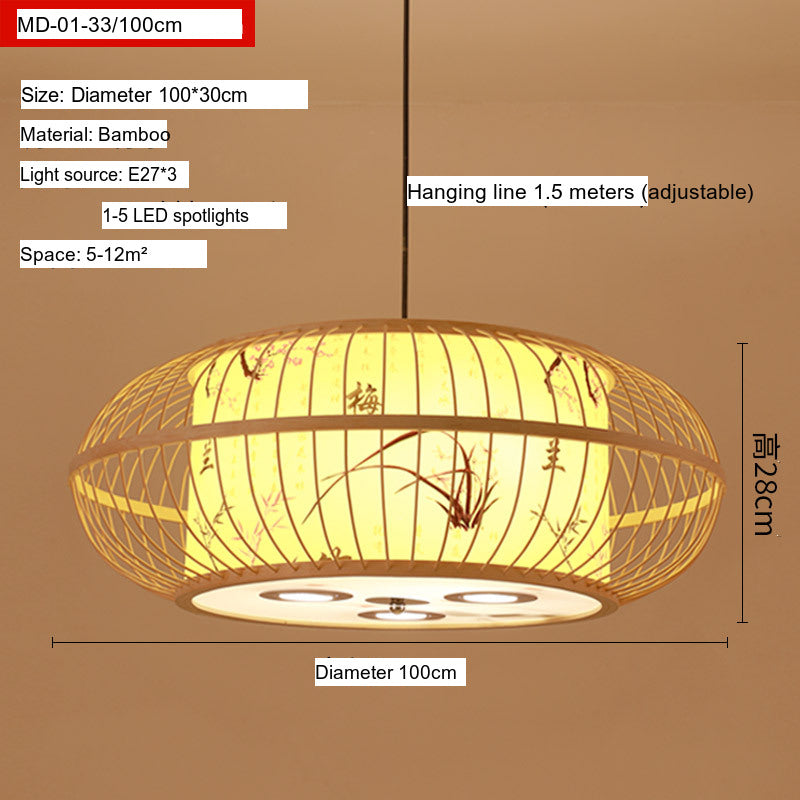 BOJI Elowen Traditional Woven Lights Ceiling Lamp from BOJI