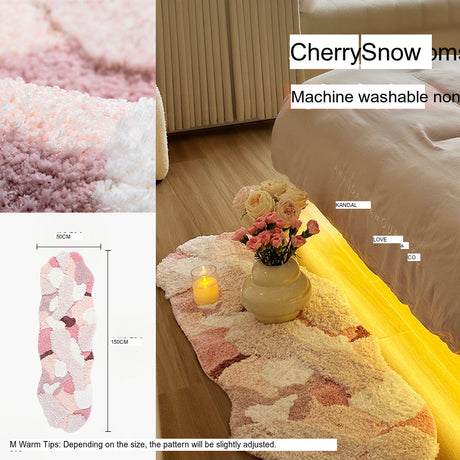 KENZAKI Sakura Snow Washable Rug from KENZAKI