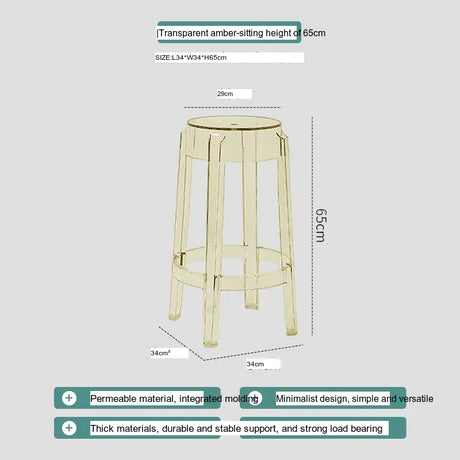 ABOUT WHITE Lianhua Elegant Transparent Bar Stool from ABOUT WHITE