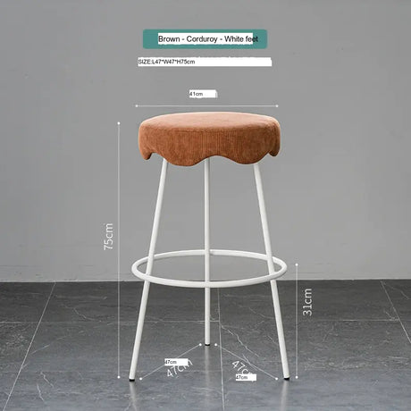 ABOUT WHITE Marcellus Elegant Luxury Bar Stool from ABOUT WHITE