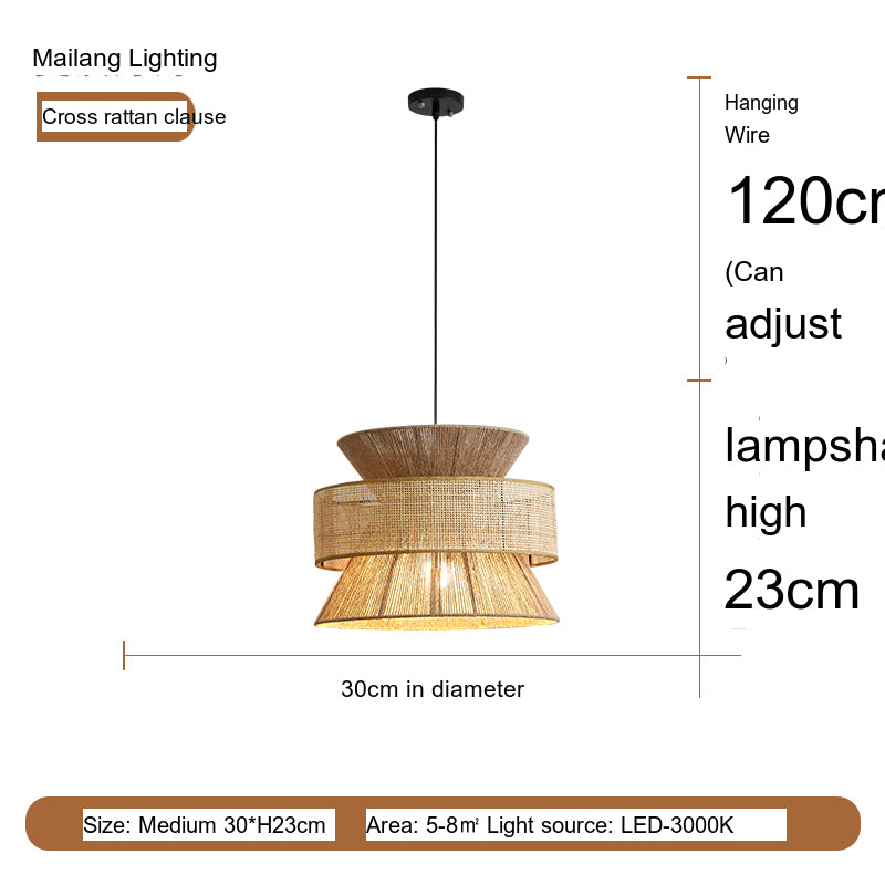 MAILANG Kenji Elegant Hemp Rope Chandelier from MAILANG
