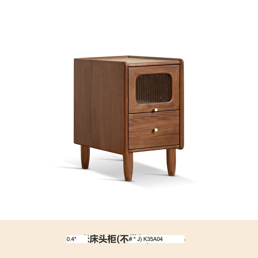GENJI Isolde Minimalist Black Walnut Nightstand from GENJI