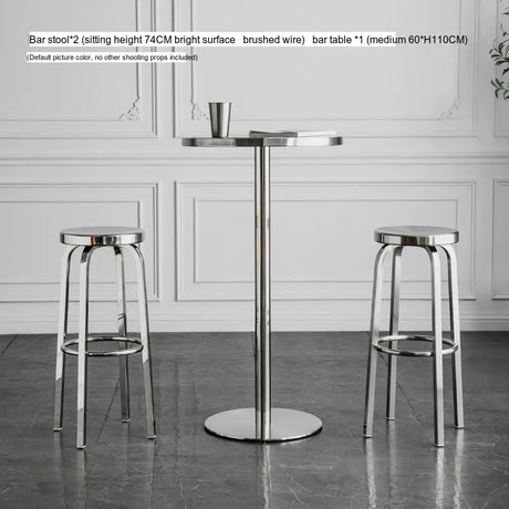 ABOUT WHITE Zorion Elegant Stainless Steel High Stool from ABOUT WHITE
