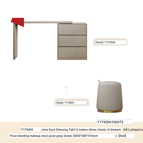 GENJI Akira Natural Wood Minimalist Dressing Table from GENJI