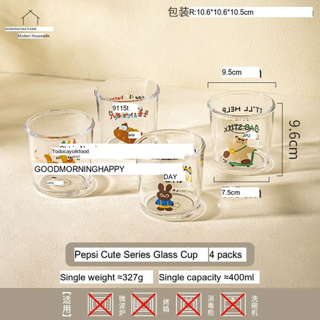 MH Zephyrine Elegant Animal Party Glass Coffee Cup from MH
