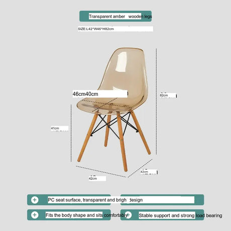 ABOUT WHITE Seraphina Elegant Transparent Dining Chair from ABOUT WHITE