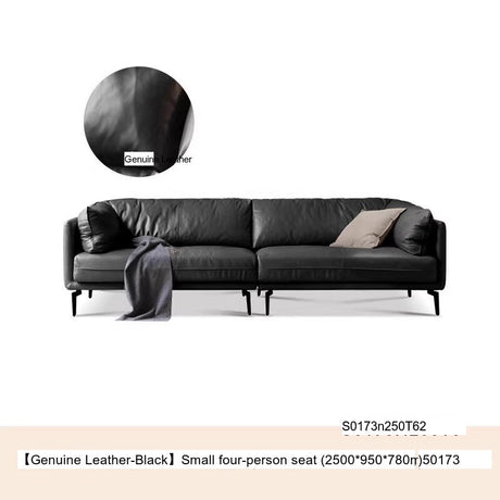 GENJI Haruki Luxurious Leather Down Sofa from GENJI