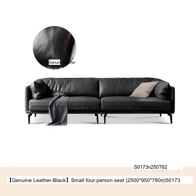 GENJI Haruki Luxurious Leather Down Sofa from GENJI