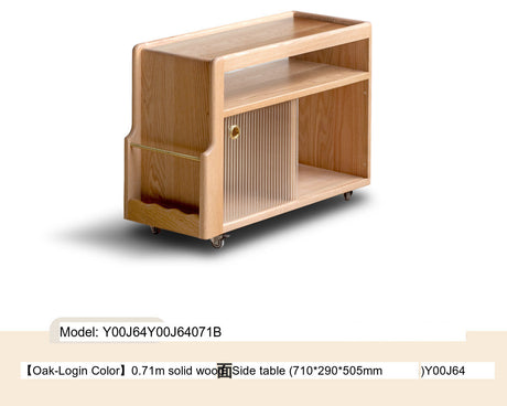 GENJI Tsubasa Rustic Minimalist Solid Wood Side Table from GENJI