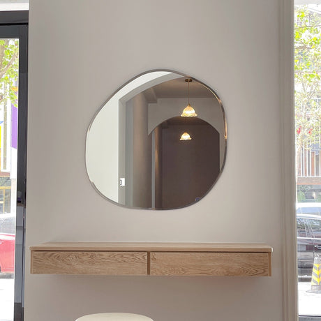 ROOMHOME Zyra Irregular Design Round Bathroom Mirror from ROOMHOME