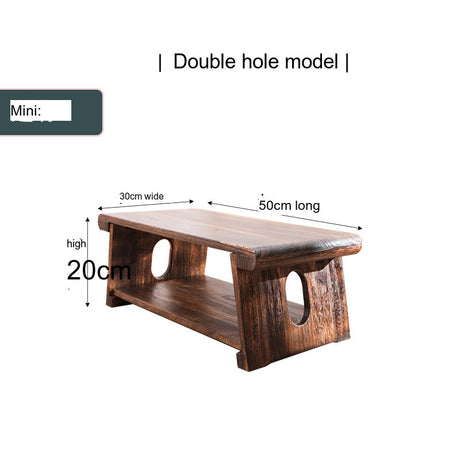 PAULOWNIA Akihiro Elegant Foldable Bay Window Table from PAULOWNIA