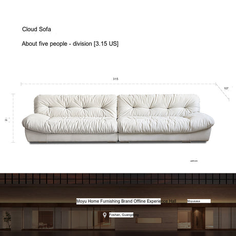 MOYU Luminara Soft Retro Fabric Cloud Cushion from MOYU