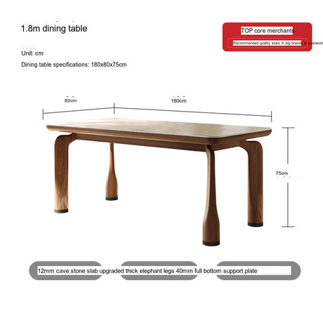 QUANMU Elowen Retro Simple Luxury Dining Table from QUANMU
